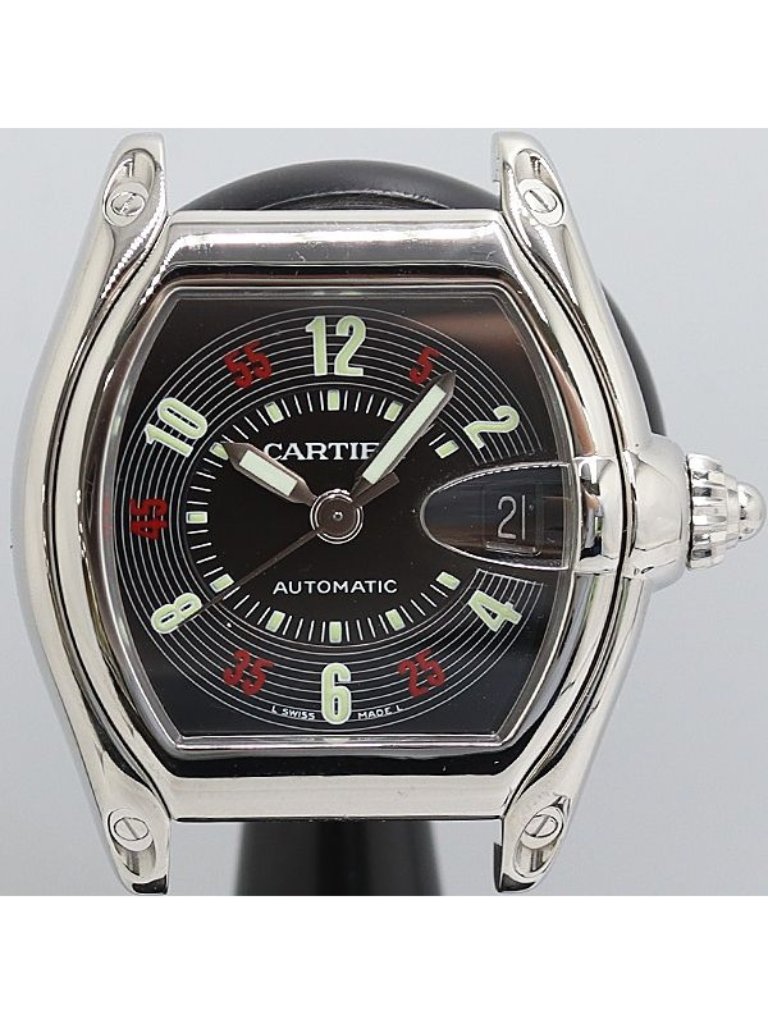 Cartier Roadster Lm Automatic Winding Date Black Dial Watch